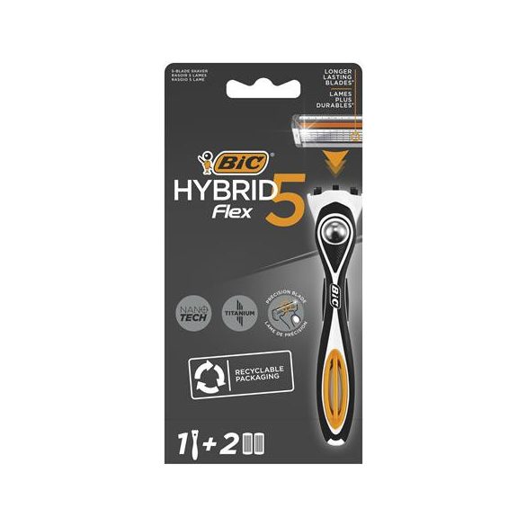 Férfi borotva BIC "HYBRID 5" + 2 betéttel