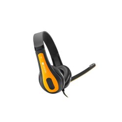   Fejhallgató, mikrofon, CANYON "HSC-1", fekete-sárga
