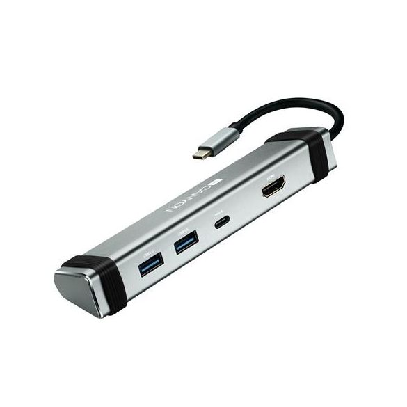 USB elosztó-HUB/dokkoló, USB-C/USB 3.0/HDMI, CANYON "DS-3"