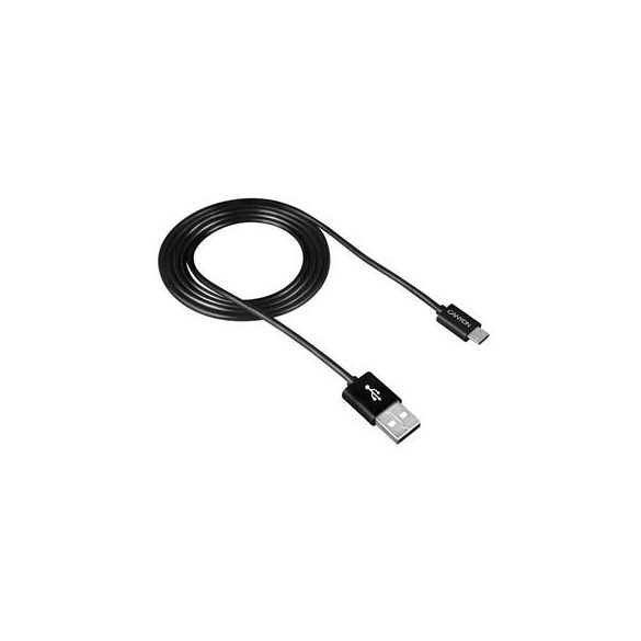 USB kábel, USB 2.0-microUSB, 1 m, CANYON "UM-1", fekete