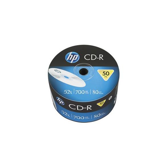 CD-R lemez, 700MB, 52x, 50 db, zsugor csomagolás, HP