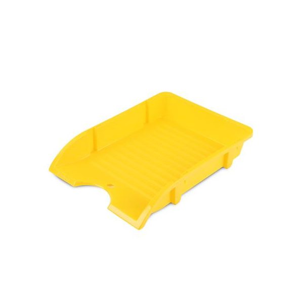 Irattálca, műanyag, törhetetlen, DONAU "Solid", sárga
