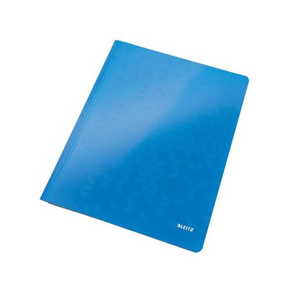 Gyorsfűző, laminált karton, A4, LEITZ "Wow", kék