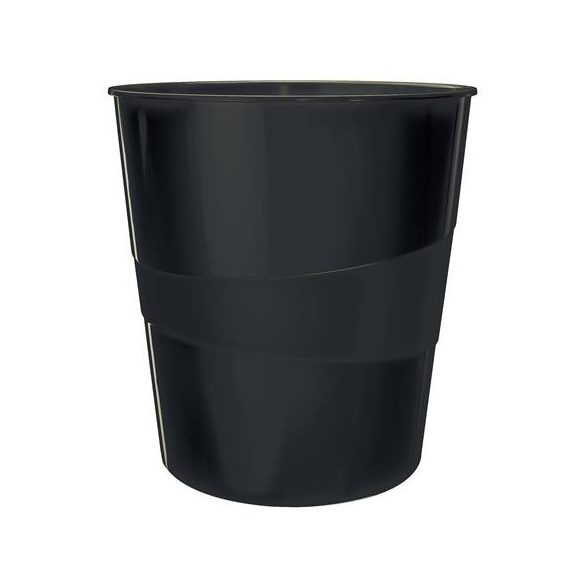 Papírkosár, 15 liter, LEITZ "Recycle", fekete