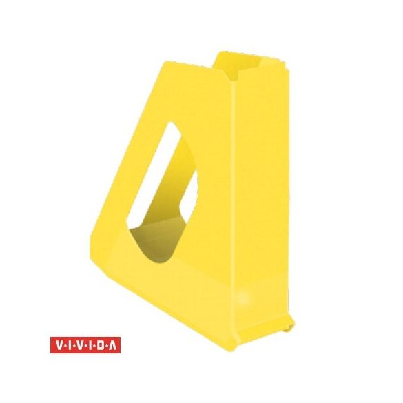 Iratpapucs, műanyag, 68 mm, ESSELTE "Europost", Vivida sárga