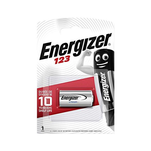 Speciális elem, CR123 fotóelem, 1 db, lítium, ENERGIZER