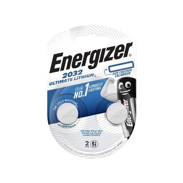 Gombelem, lítium, CR2032, 2 db, ENERGIZER "Ultimate"