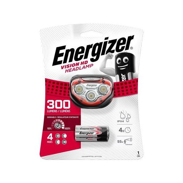 Fejlámpa, 3 LED, 3xAAA, ENERGIZER "Headlight Vision HD"