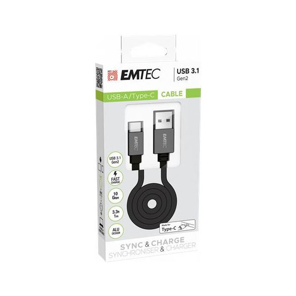 USB kábel, USB-A - USB-C 3.1Gen2, EMTEC "T700CU3"