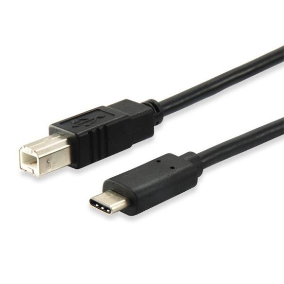 Átalakító kábel, USB-C-USB-B 2.0, 1m, EQUIP