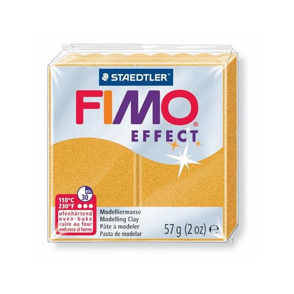 Gyurma, 57 g, égethető, FIMO "Effect", metál arany