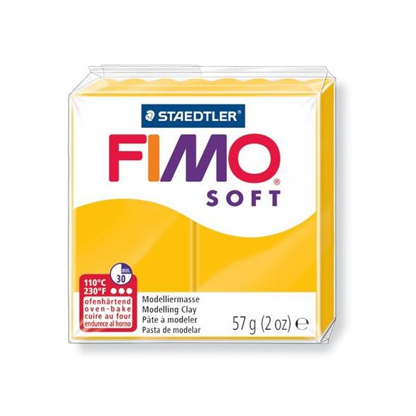 Gyurma, 57 g, égethető, FIMO "Soft", napsárga