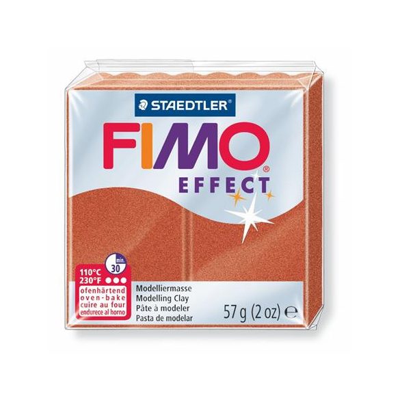 Gyurma, 57 g, égethető, FIMO "Effect", metál vörösréz