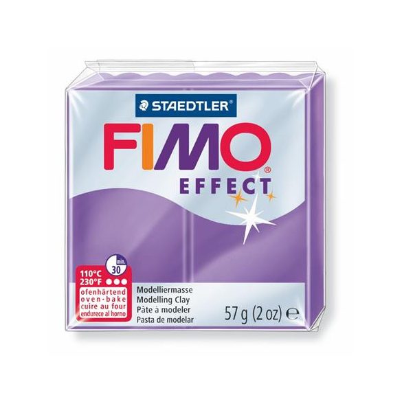 Gyurma, 57 g, égethető, FIMO "Effect", áttetsző bíborlila