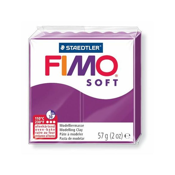 Gyurma, 57 g, égethető, FIMO "Soft", bíborlila
