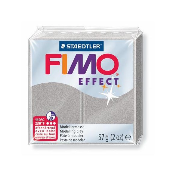 Gyurma, 57 g, égethető, FIMO "Effect", ezüst