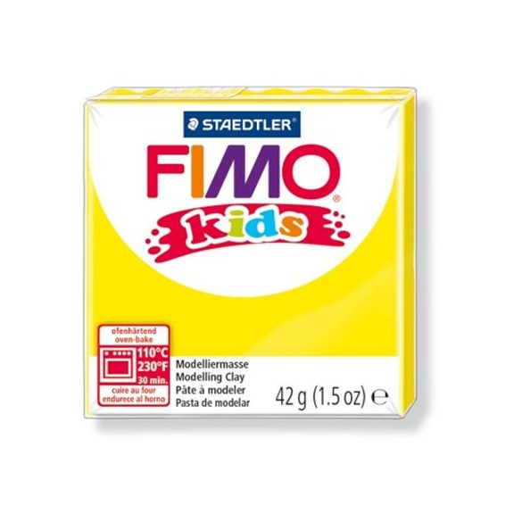 Gyurma, 42 g, égethető, FIMO "Kids", sárga