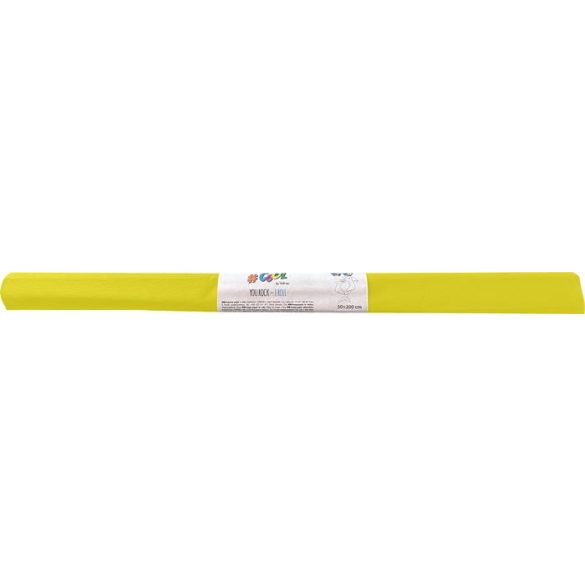 Krepp-papír, 50x200 cm, COOL BY VICTORIA, neon sárga