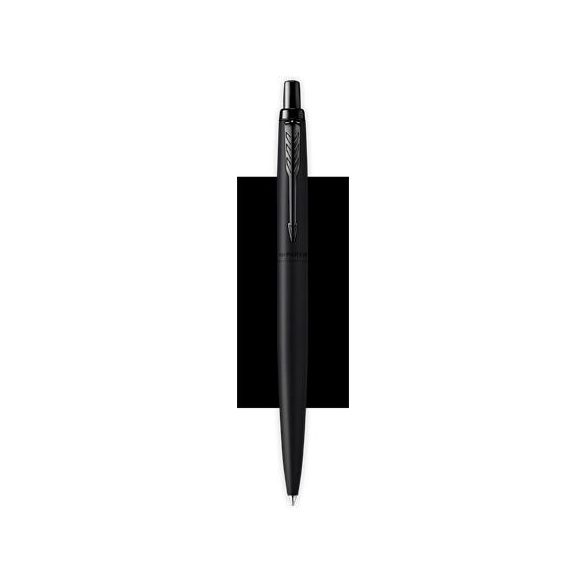 Golyóstoll, 0,7 mm, nyomógombos, fekete színű klip, matt fekete tolltest, PARKER, "Royal Jotter XL", kék