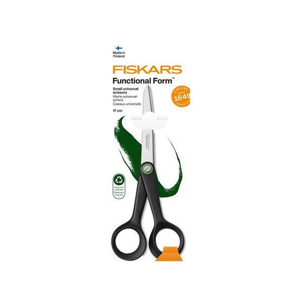 Olló, általános, 17 cm, FISKARS "Functional Form Renew", fekete