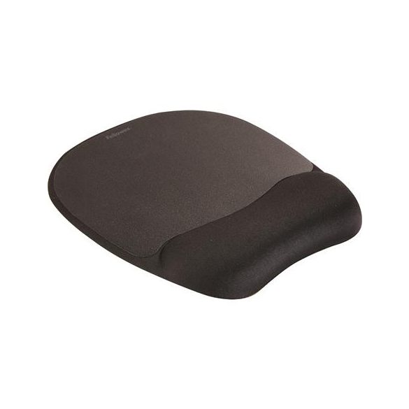 Egéralátét csuklótámasszal, habtöltésű, FELLOWES "Memory Foam", fekete