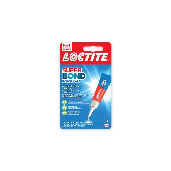 Pillanatragasztó gél, 3 g, HENKEL "Loctite Super Bond Pure Gél"