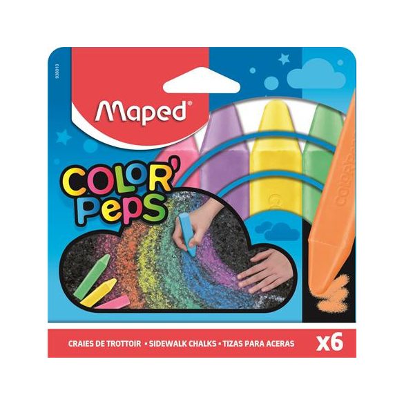 Aszfaltkréta, MAPED "Color'Peps", 6 különböző szín