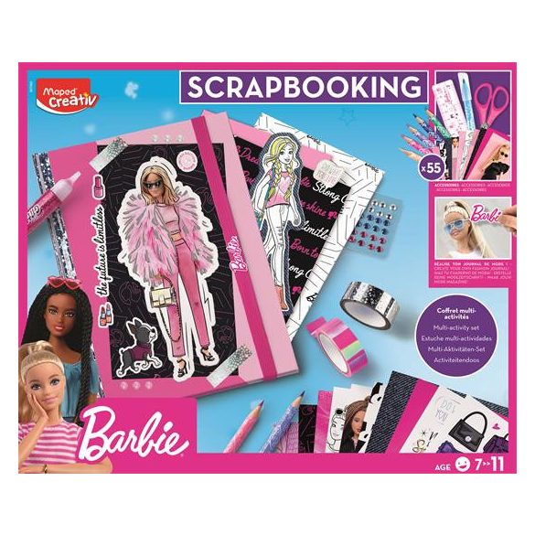 Kreatív scrapbooking készlet, 50 darabos, MAPED CREATIV "Scrapbooking Set - Barbie"