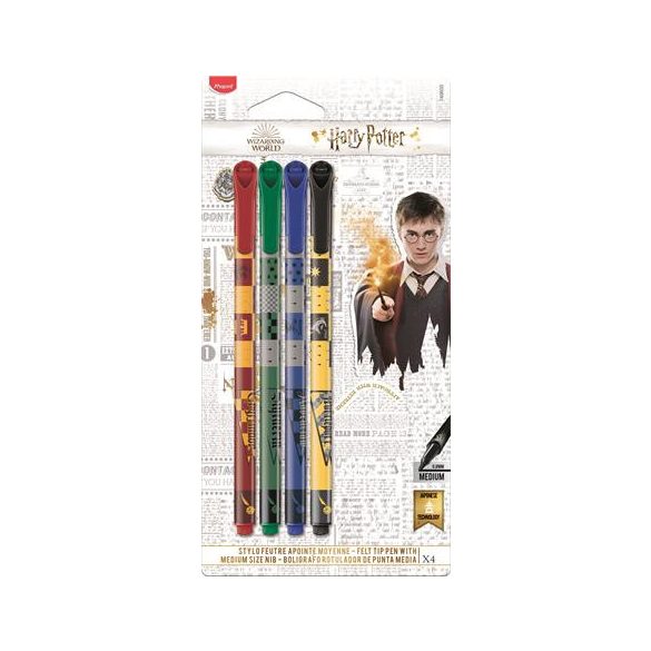 Filctoll készlet, MAPED "Harry Potter Teens", 4 különböző szín
