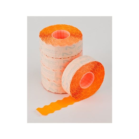 Árazógépszalag, 22x12 mm, METO, narancs