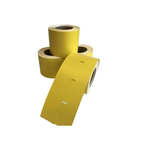 Polccímke, thermo, 38×55 mm, nem öntapadó, 600 db/tekercs, sárga
