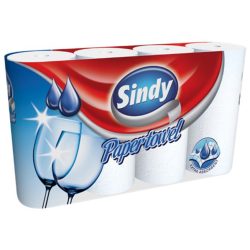   Háztartási papírtörlő, 2 rétegű, 4 tekercses, "Sindy"