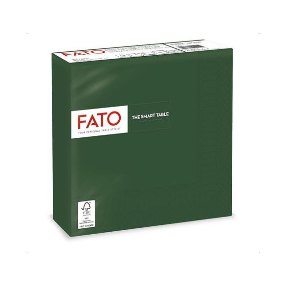 Szalvéta, 1/4 hajtogatott, 33x33 cm, FATO "Smart Table", zöld