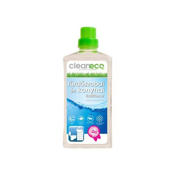 Fürdőszobai és konyhai tisztítószer, organikus, 1 l, CLEANECO