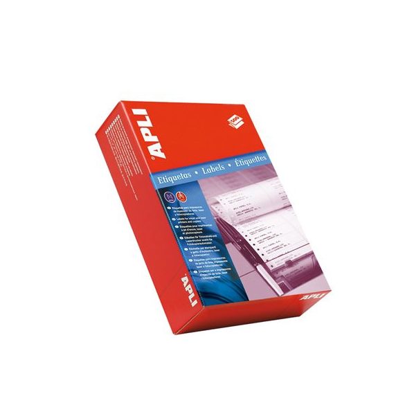 Etikett, mátrixnyomtatókhoz, 1 pályás, 88,9x36 mm, APLI, 4000 etikett/csomag