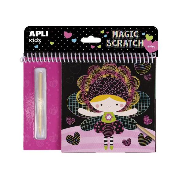 Képkarcoló füzet, APLI Kids "Magic Scratch", tündérek