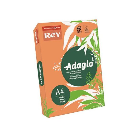 Másolópapír, színes, A4, 80 g, REY "Adagio", neon mandarin