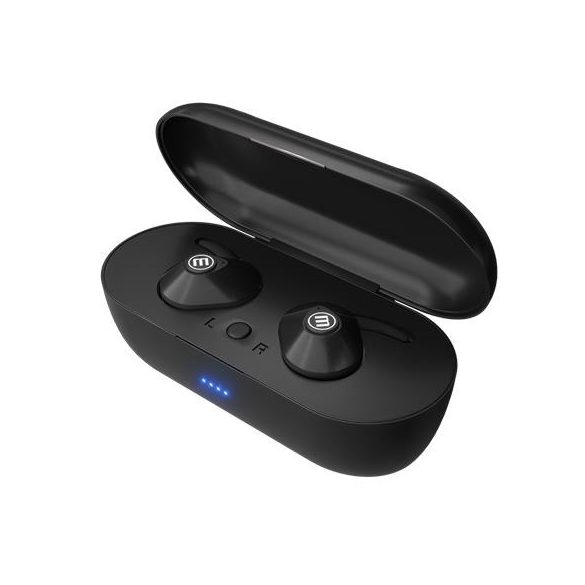 Fülhallgató, vezeték nélküli, Bluetooth 5.0, mikrofonnal, MAXELL "Mini Duo", fekete