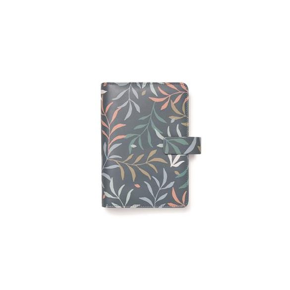 Kalendárium, gyűrűs, betétlapokkal, personal méret, FILOFAX "Botanical", sötétkék