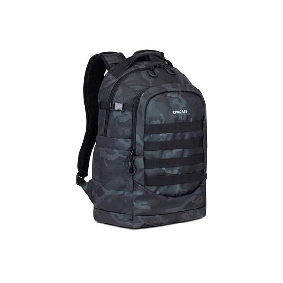 Notebook hátizsák, 15,6", 28L, RIVACASE "7631 Sherwood Navy Camo", fekete-terepminta