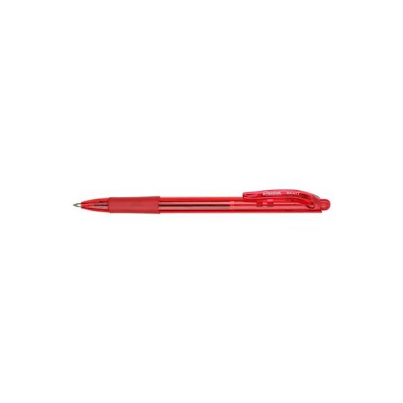 Golyóstoll, 0,35 mm, nyomógombos, PENTEL "BK417", piros
