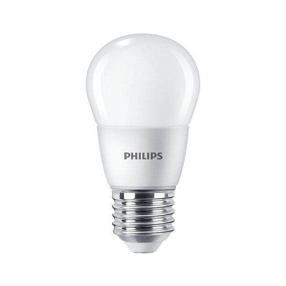 LED izzó, E27, kis gömb, P48, 7W, 806lm, 2700K, PHILIPS "CorePro"