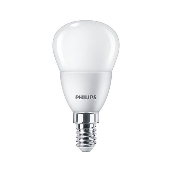 LED izzó, E14, kisgömb, P45, 5W, 470lm, 2700K, PHILIPS "CorePro"