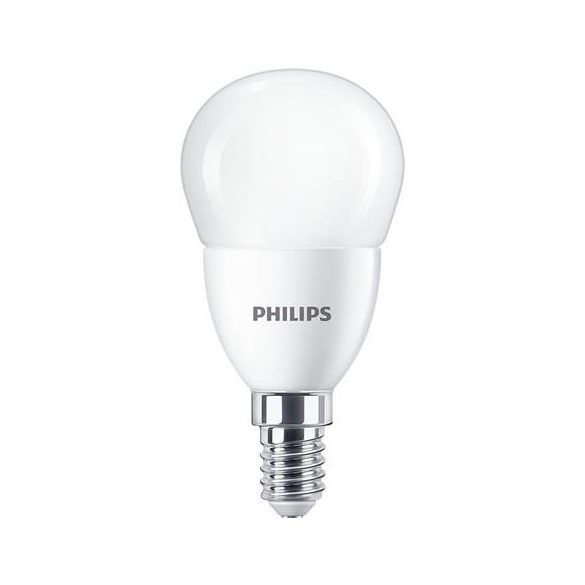 LED izzó, E14, kisgömb, P48, 7W, 806lm, 2700K, PHILIPS "CorePro"