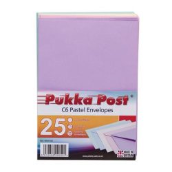   Boríték, C6, szilikonos, PUKKA PAD "Pastel", vegyes színek