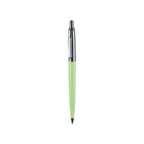 Golyóstoll, 0,8 mm, nyomógombos, pasztell zöld tolltest, PAX, kék