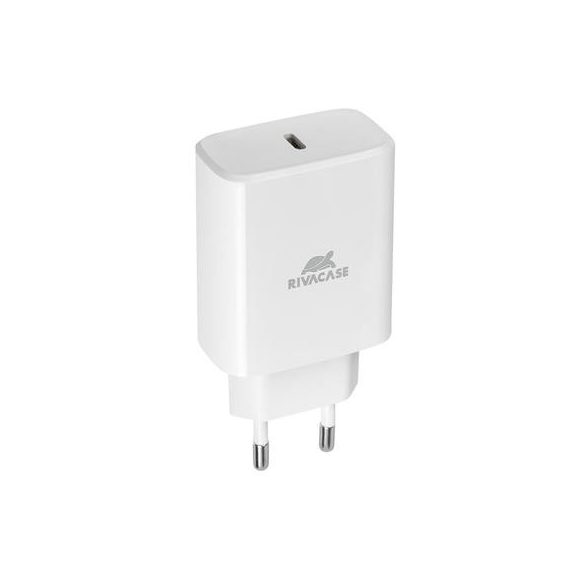 Hálózati töltő, 1xUSB-C, 30W RIVACASE "PS4193", fehér