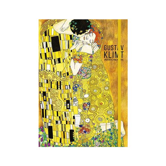Skiccfüzet, A5, pontrácsos, 80 lap, keményfedeles, SHKOLYARYK, "Klimt&Van Gogh", vegyes