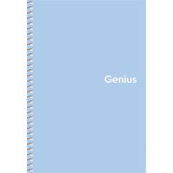   Spirálfüzet, A5, kockás, 80 lap, PP borító, SHKOLYARYK "Genius Pastel", vegyes
