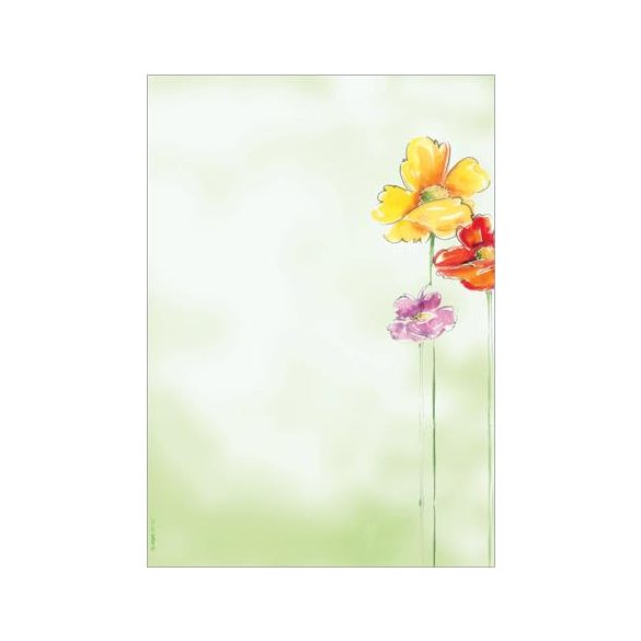Előnyomott papír, A4, 90g, SIGEL "Spring Flowers"